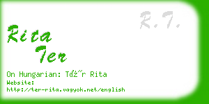 rita ter business card
